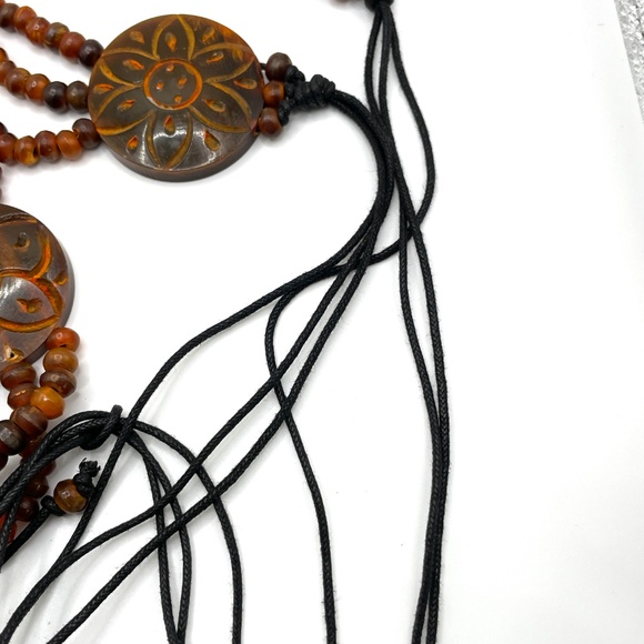 Bohemian Multi Strand Beaded Belt 53" - Picture 7 of 12